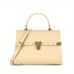 Crocodile Pattern Crossbody Bag Top Handle Satchel Handbag
