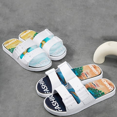 JIAGEYA Men's Cloud Slides Pillow Slippers Cushioned Comfy Lightweight