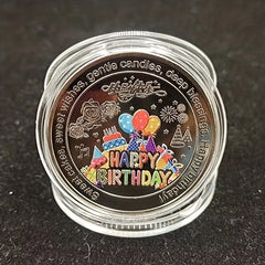 Colorful Birthday Cake Coin Metal Crafts For Collection