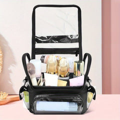 Clear Makeup Brush Case Stand Holder Cup Travel Professional Cosmetic Bag