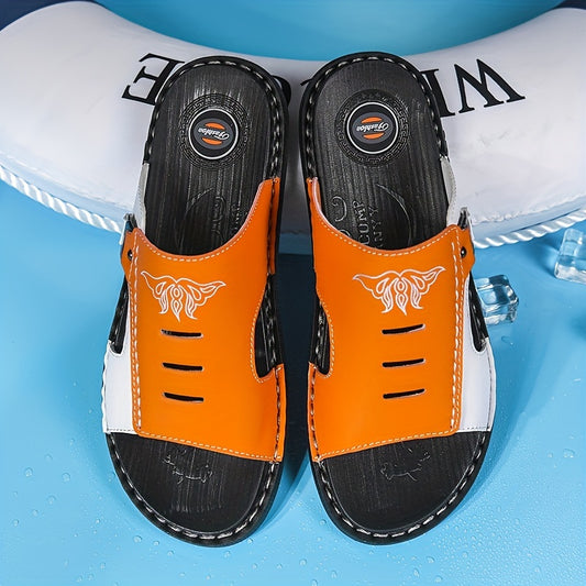 Men's Outdoor Slip On Slides Casual Slippers, Assorted Colors