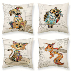 Animal Pattern Cushion Cover for Home Decor