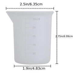6 Pcs 100mL Silicone Measuring Cups for Epoxy Resin Jewelry Making DIY Glue Tool