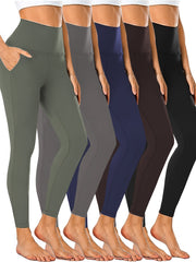 Solid Yoga Pants High Stretch Running Fitness Leggings Women's Activewear