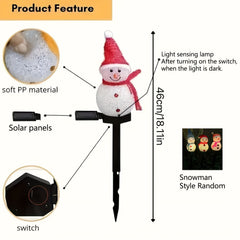 Solar Snowman Garden Stakes Lights Outdoor Waterproof Garden Lamp