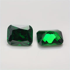 Rectangle Cut Green Zirconia CZ Loose Gemstone