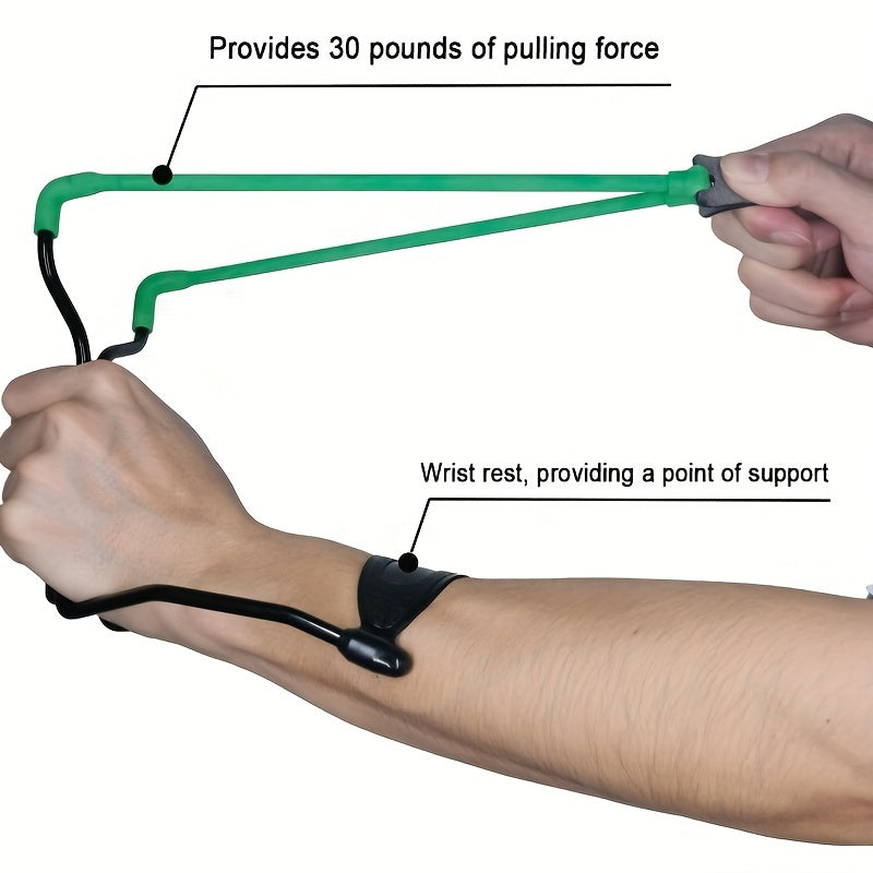 Professional Slingshot Folding with Wrist Support & Rubber Band