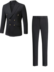 Men s Double Breasted Business Blazer Suit with Pants