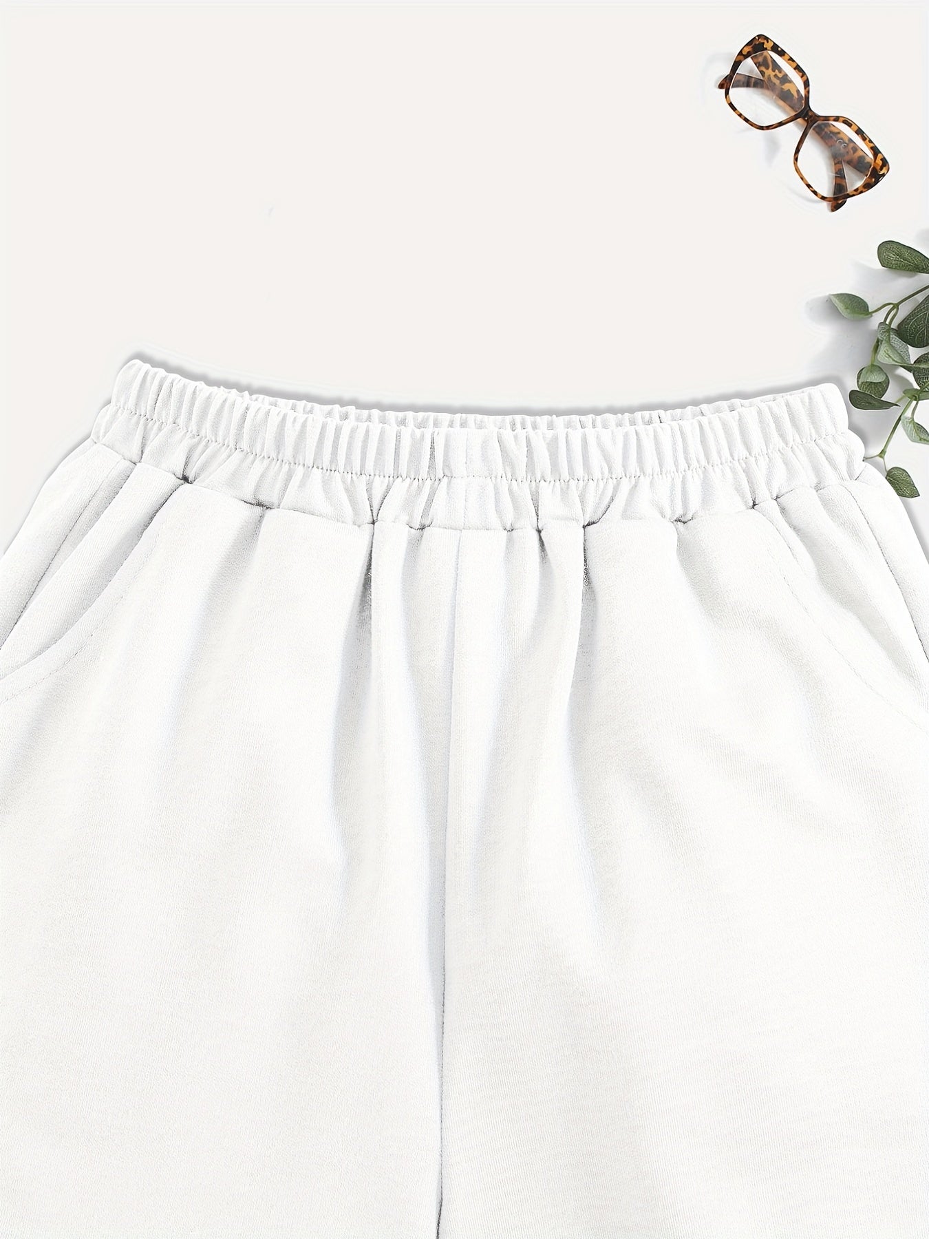 Girls' Casual Heart Graphic Shorts with Pockets