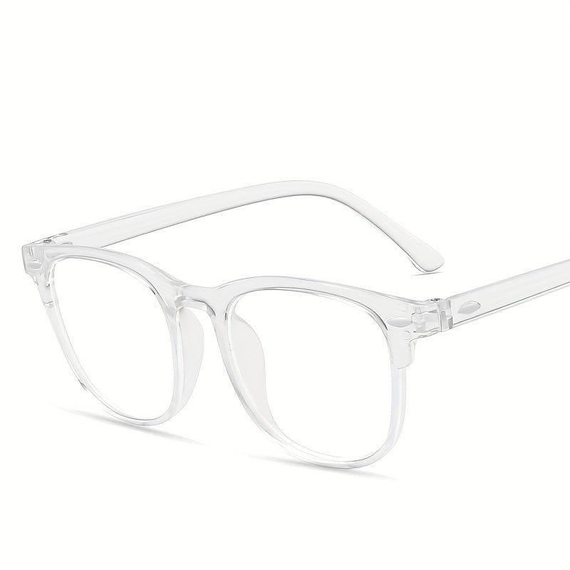 Classic Round Frame Flat Glasses Plastic PC