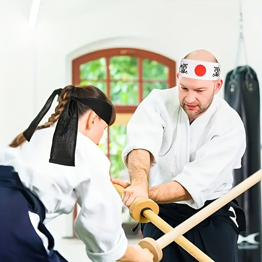 Samurai Headband Red Circle Karate Taekwondo Judo Chef Hats