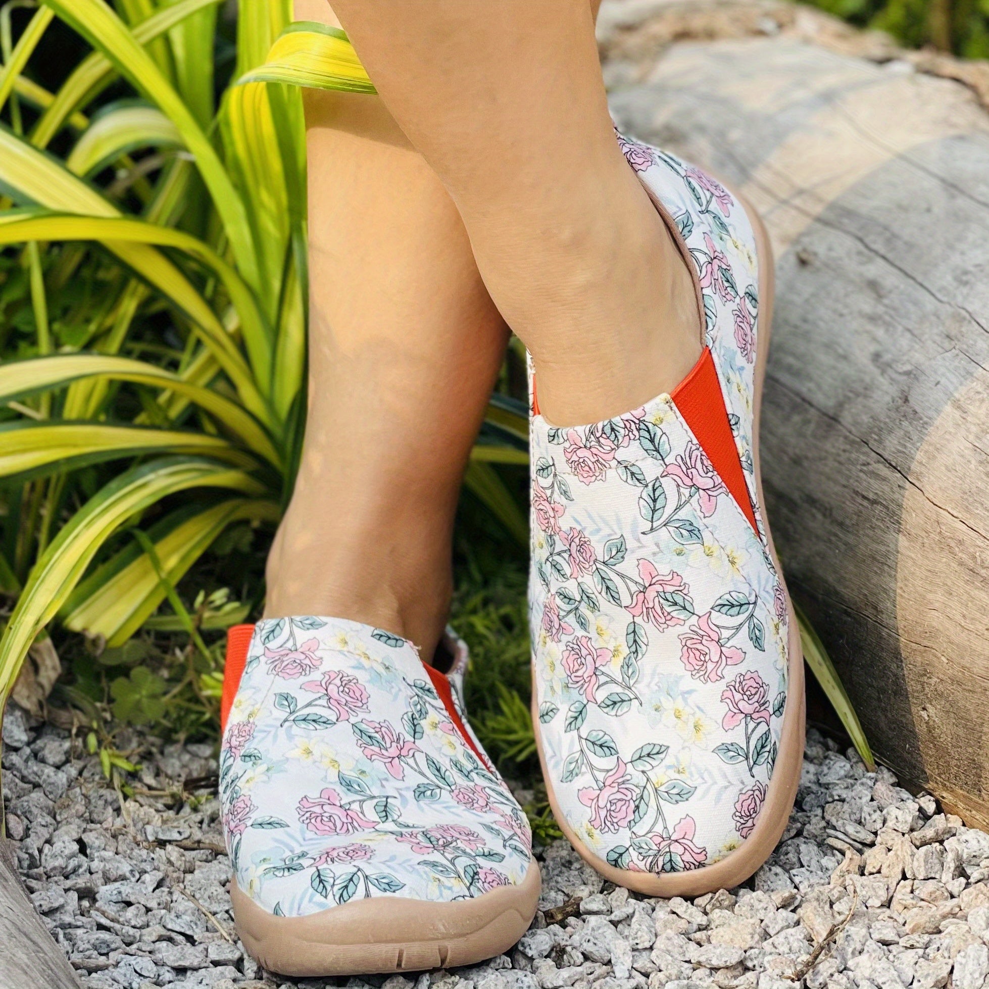 Women's Floral Slip On Lightweight Non slip Shoes