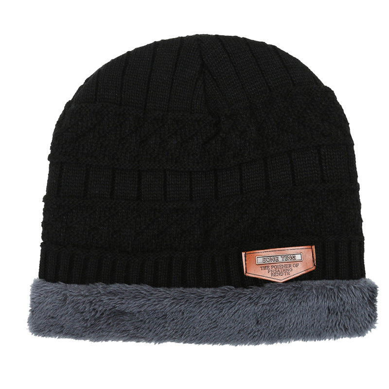 Men's Winter Beanie Hat Scarf Set Fleece Lined