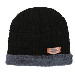 Men's Winter Beanie Hat Scarf Set Fleece Lined