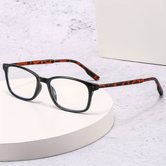Square Clear Lens Glasses Lightweight Anti Light Reading Glasses