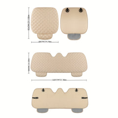 Car Seat Cushion Memory Silk Wadding Non Slip Rubber Bottom With Storage Pouch