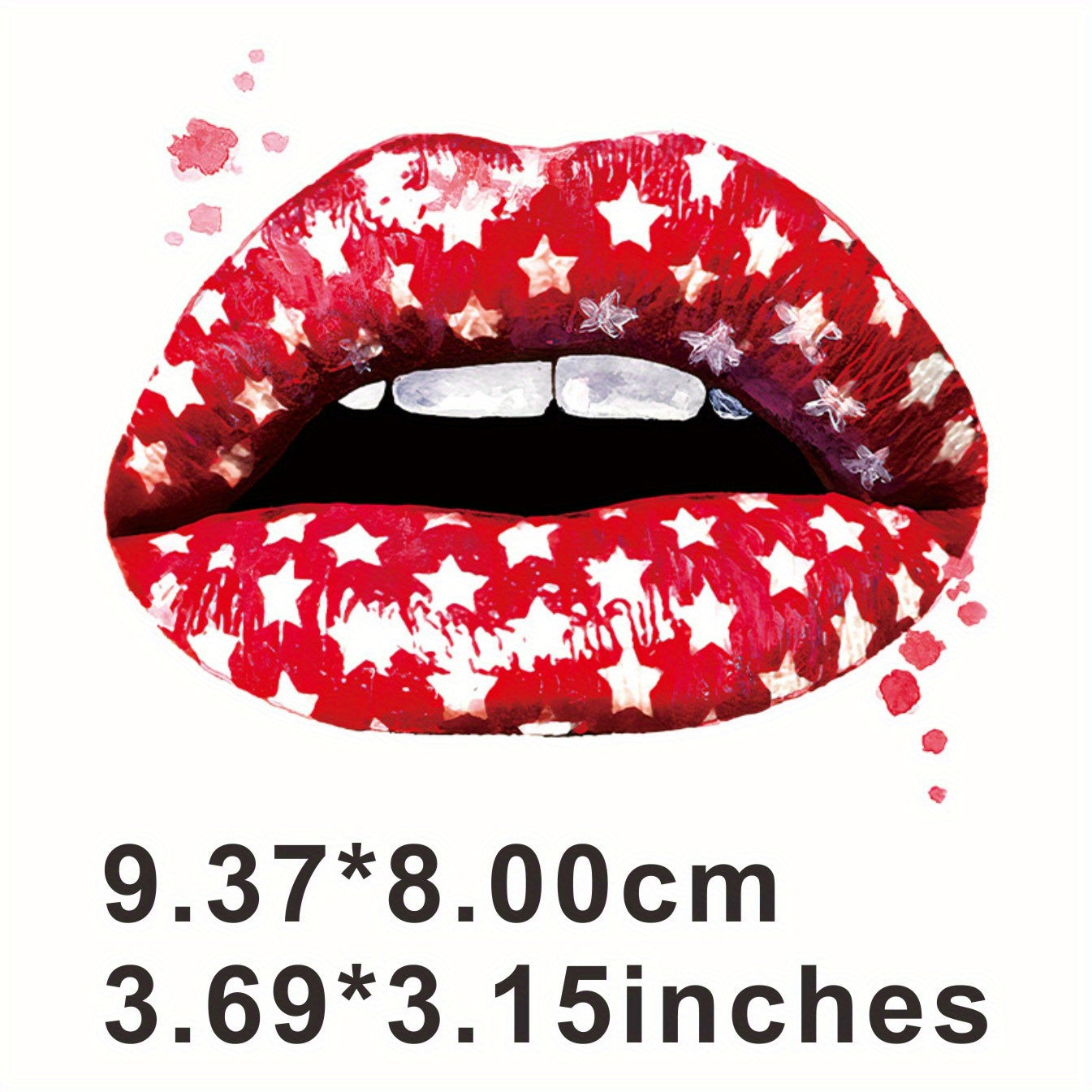 LOVE Lip Iron On Patches Laundry Resistant Sticker