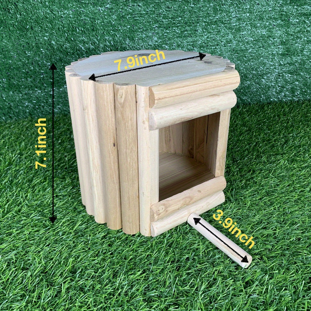 Solid Wooden Bird Cage with Standing Rod for Parrots