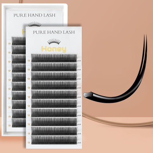 Natural Matte PBT Eyelash Extensions Soft Split Tips for Individual Lashes