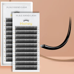 Natural Matte PBT Eyelash Extensions Soft Split Tips for Individual Lashes