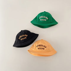 Baby Boys Casual Embroidery Bucket Hat Sun Protection Hat