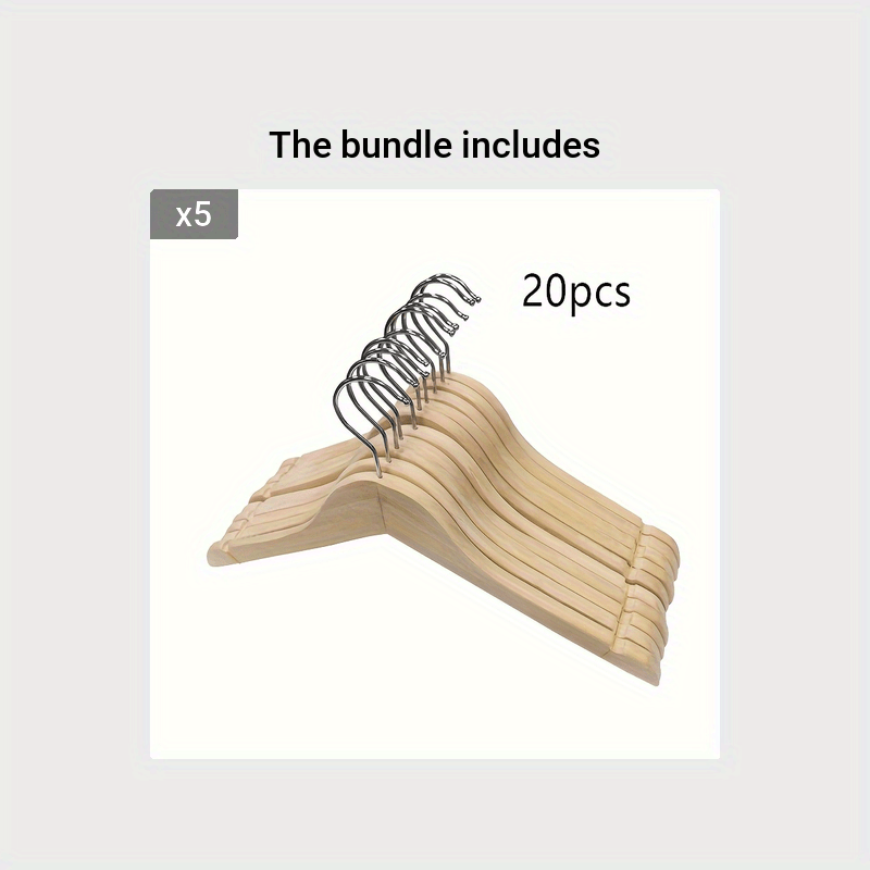 20pcs Adult Non-slip Household Hangers with Shoulder Corner Protection