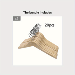 20pcs Adult Non-slip Household Hangers with Shoulder Corner Protection