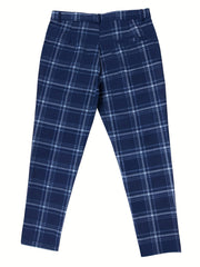 Vintage Style Plaid Slacks Men s Casual Slightly Stretch Pants