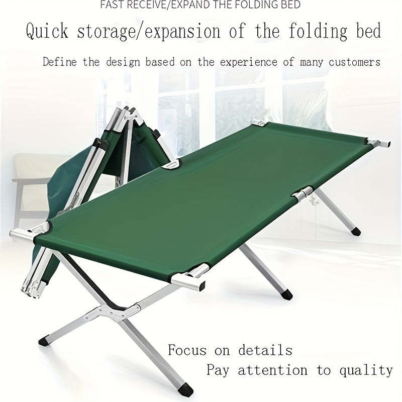 Portable Single Folding Bed for Office Nap and Camping - 1pc