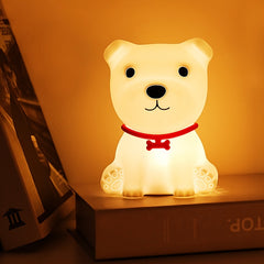 Dog Night Light LED Touch Sensor 16 Colors Rechargeable Silicone Puppy Lamp