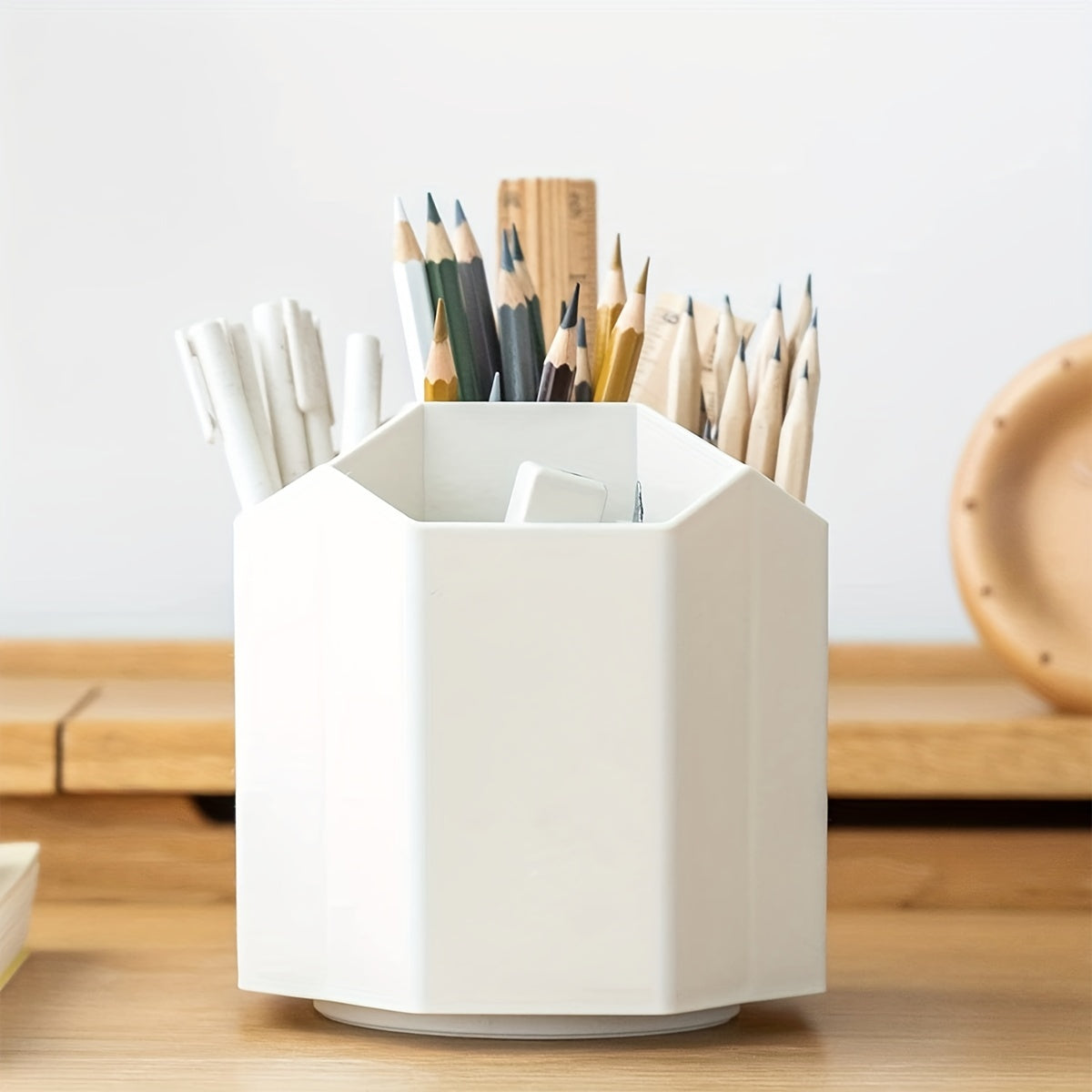 360 Rotating Makeup Brush Organizer Desktop Storage Box