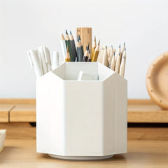 360 Rotating Makeup Brush Organizer Desktop Storage Box