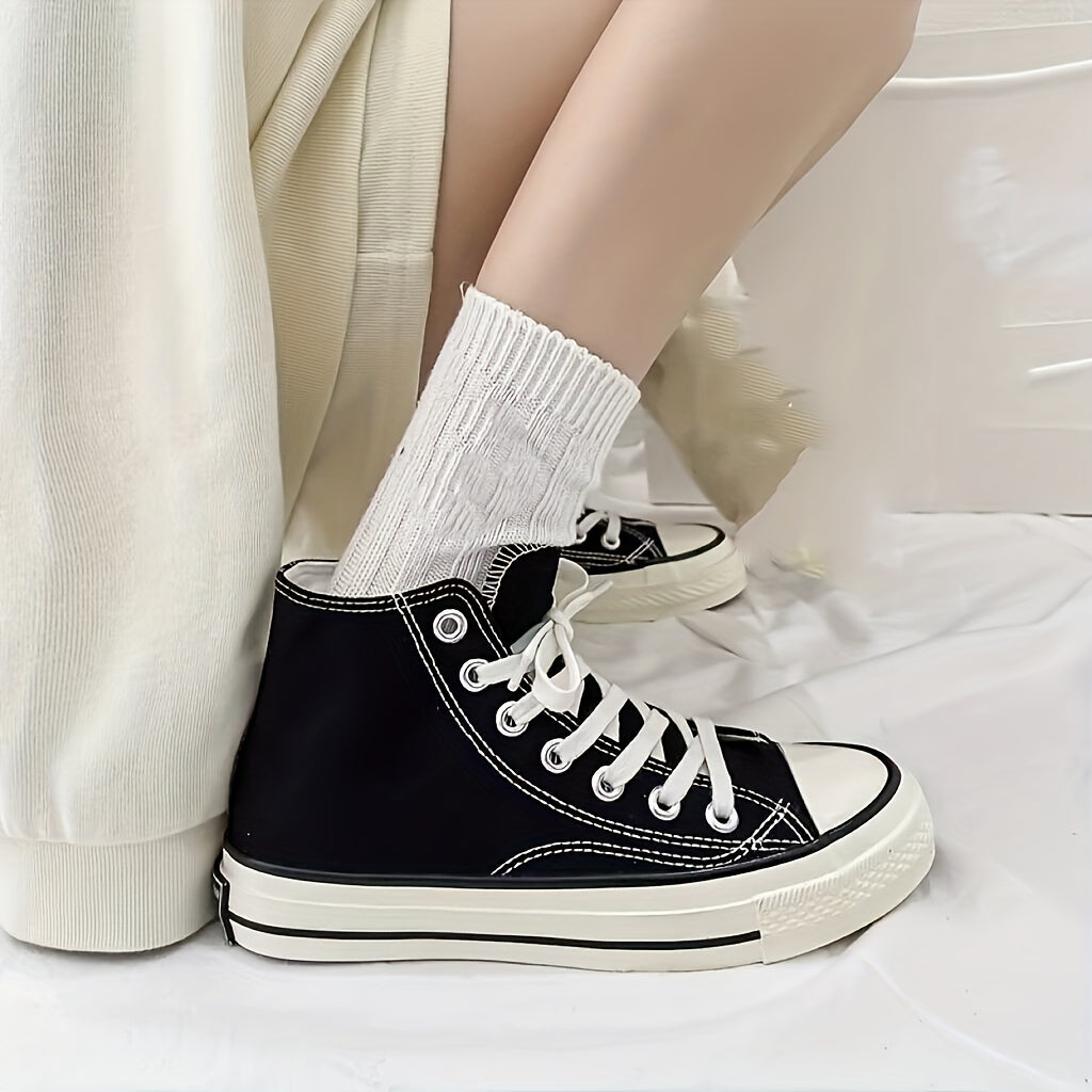Women's Lace Up Canvas High Top Sneaker