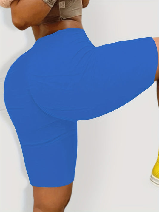  High Rise Stretchy Skinny Biker Shorts