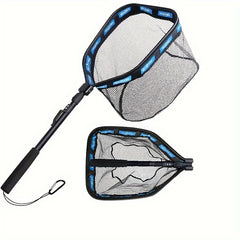 Rubber Coated Landing Net Easy Catch & Release 100cm Retractable Fishing Net