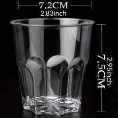 100 pcs Clear Plastic Cups with Lids Great for Events and Gatherings