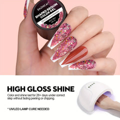Sequin Gel Nail Polish 8g Formaldehyde & Lead-Free DIY Manicures Long Lasting