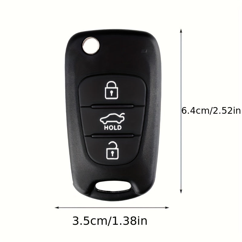 Hyundai Kia Key Fob Case 3 Buttons Flip Folding