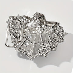 Vintage Silvery Spider Belt Buckle for DIY