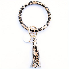 Leather Tassel Keychain for Women & Girls - Car Accessory Key Ring