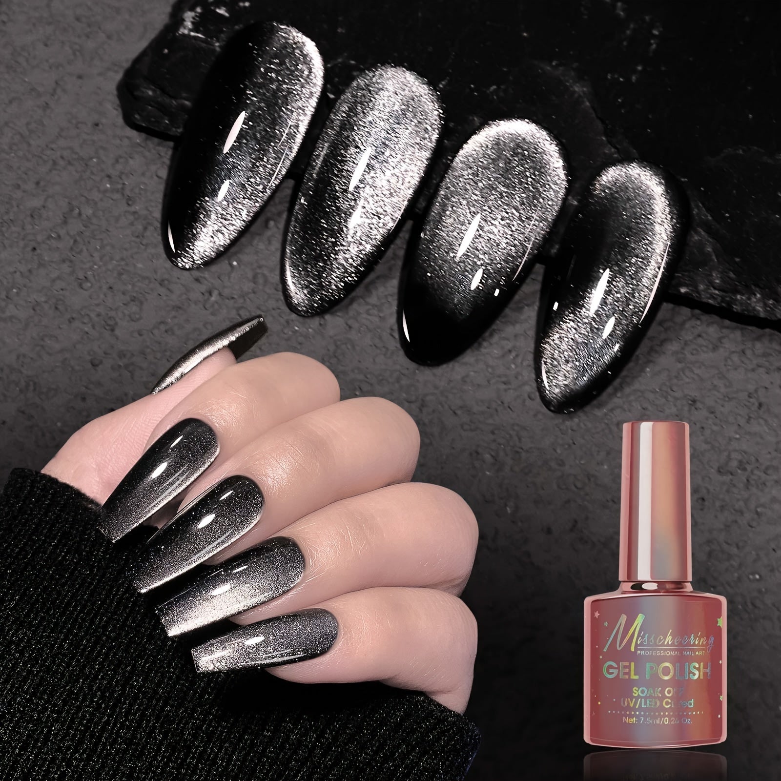Cat Eye Gel Nail Polish Holographic Crystal Nail Art Gel Polish