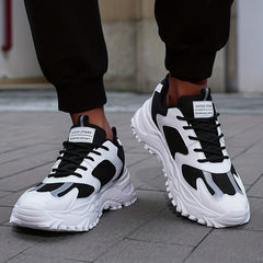 Women's Lace Up Mesh Sneakers Breathable Walking Shoes Chunky Sneakers