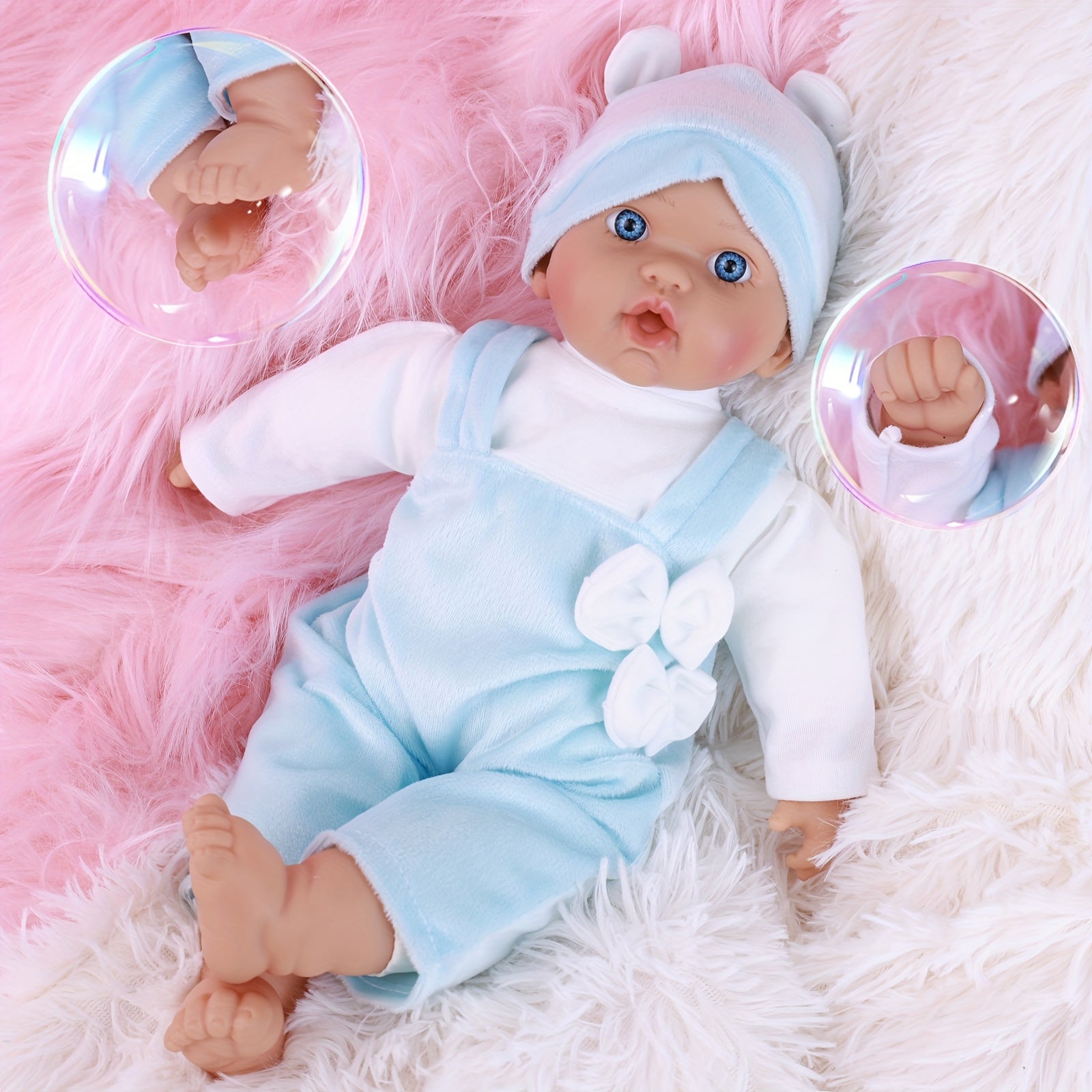 FUBCGS 16 European Style Reborn Doll Brown & Outfit with Heart