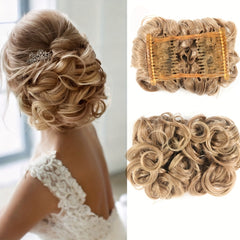 Synthetic Curly Messy Bun Hairpiece 6 Inch Chignon Extensions with Comb Clips