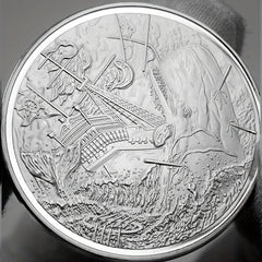 Skeleton Pirate Whale Silver Coin with Skull