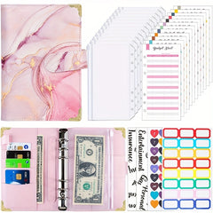 PU Leather Budget Binder Money Organizer Cash Envelopes