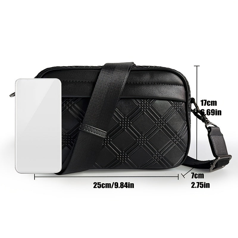 Casual Postman Shoulder Bag Plaid Small Messenger Bag Men's Bag