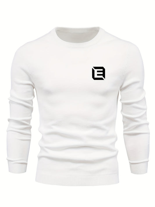 Men's Knitted Sweater Active Mid Stretch Slim Fit Warm Pullover