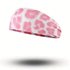 Leopard Print Headband Polka Dot Pattern Wide Hair Band