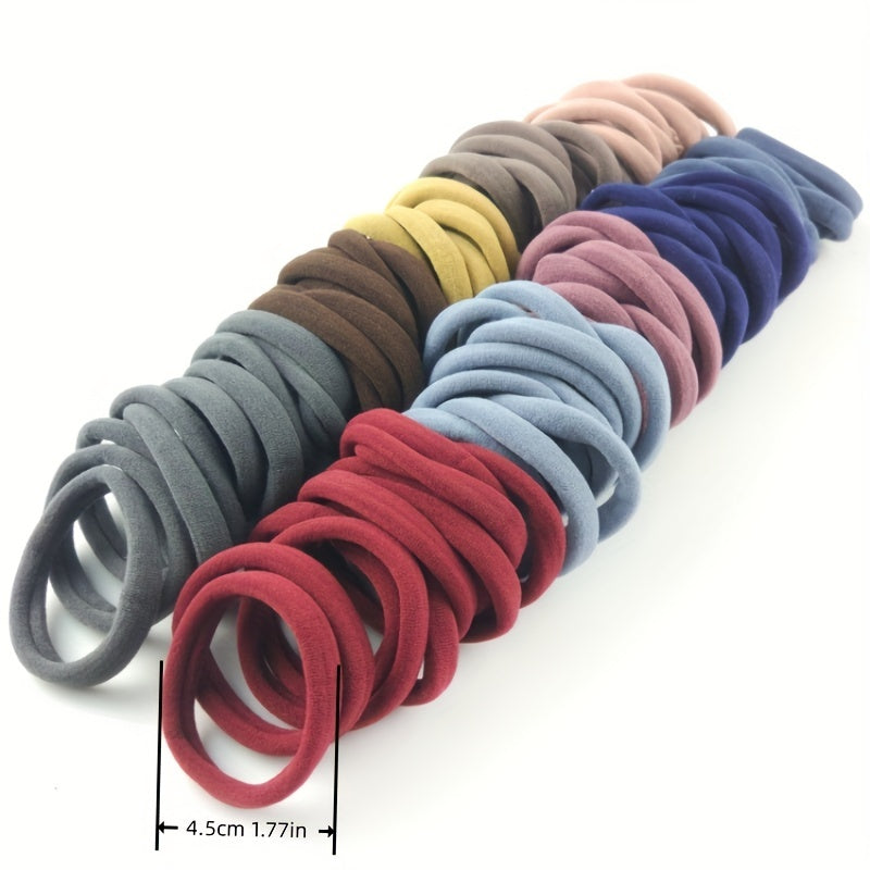 100pcs Seamless Hair Tie Ponytail Rope Elastic Hair Accessories